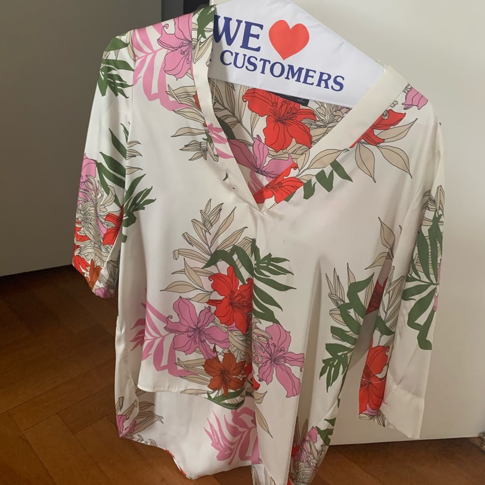 Zara floral high low top